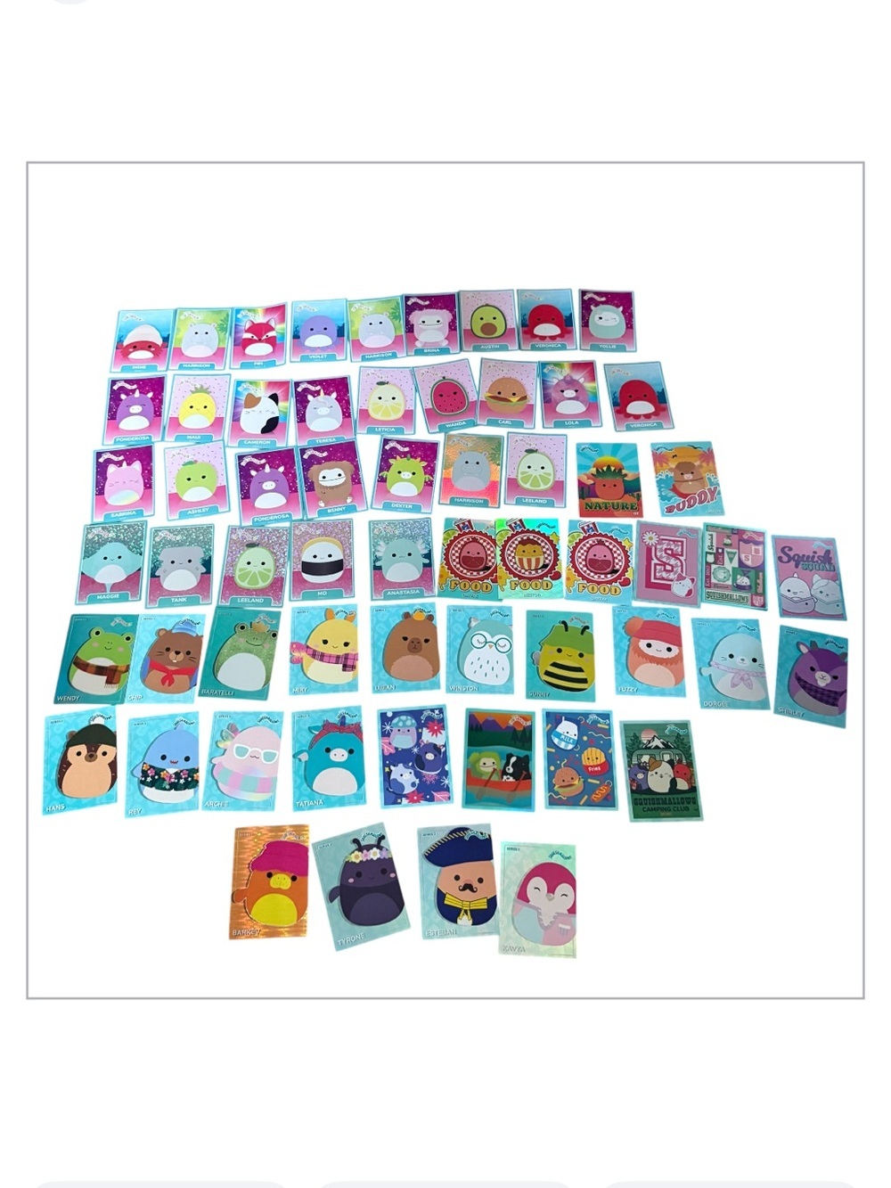 Squishmallow Trading Card Lot Series 1 & 2 Food University Mallow Styles